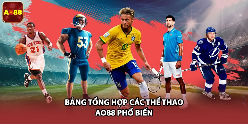 Bảng tổng hợp các thể thao AO88 phổ biến