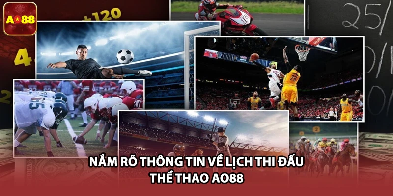Nắm rõ thông tin về lịch thi đấu thể thao AO88