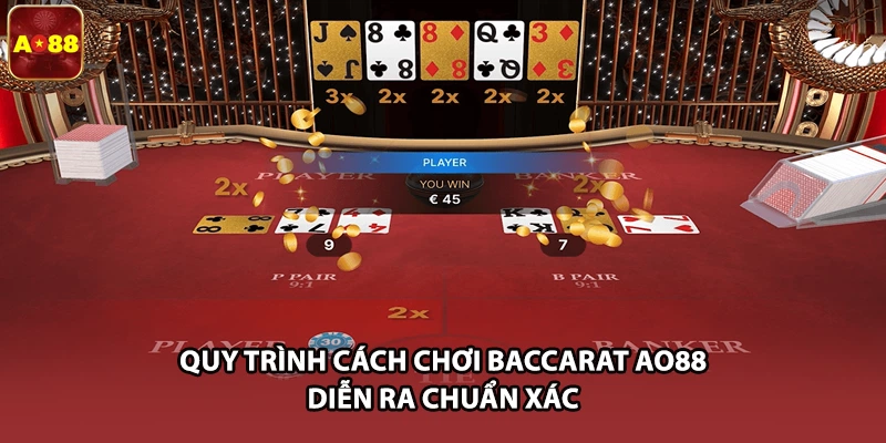 Quy trình cách chơi Baccarat AO88 diễn ra chuẩn xác